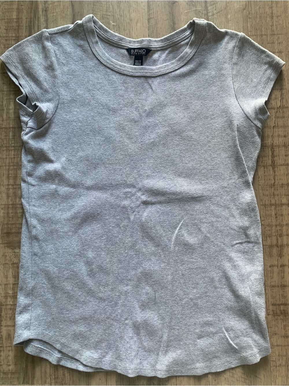 Buffalo Grey Ribbed T-shirt - Picture 2 of 6